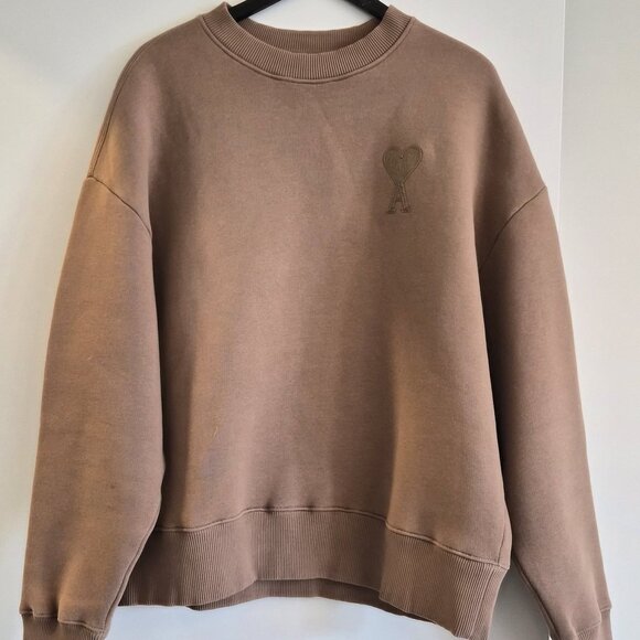 Ami Paris Other - AMI Paris Brown Fleece Ami De Coeur Sweatshirt (Men's size: Large)